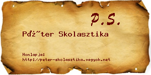 Péter Skolasztika névjegykártya